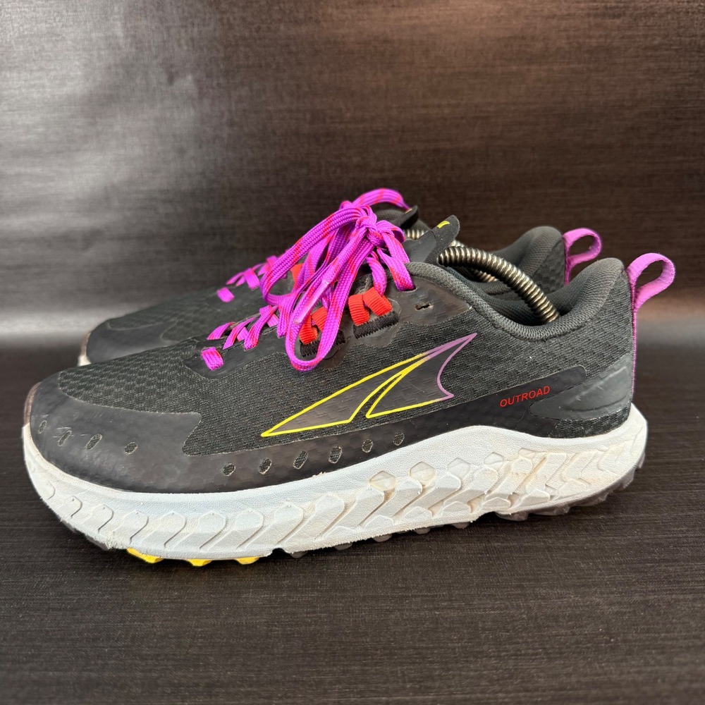 Altra Outroad Womens 6.5 Black Purple Trail Running Hiking Outdoor Shoes‎